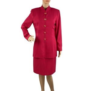 Kasper for A.S.L. Pink Jacket Dress Suit Style One-Piece Size 6